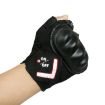 XXL Black Automatic Induction Turn Signal Riding Warning Light Gloves - 1