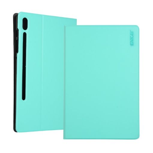 ENKAY Green PU Leather Flip Case with Holder for Galaxy Tab S6 10.5 - 1