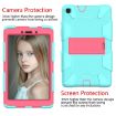 Galaxy Tab A8.0 2019 T290 Shockproof Silicone Case with Holder Teal/Pink - 2