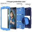 Galaxy Tab A8.0 2019 T290 Shockproof Silicone Case with Holder - Dark Blue - 3