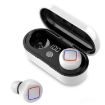 TWS Bluetooth Headset with Fingerprint Touch & LED Display - White - 2