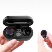 TWS Bluetooth Headset with Fingerprint Touch & LED Display - White - 5