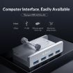 ORICO MH4PU-P 4 Port USB3.0 Clip-type HUB, Aluminum Alloy, Silver - 3