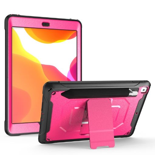 iPad Pro/Air 10.5 Case 360 Rotation PC+Silicone with Holder & Strap - 1