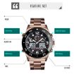 SKMEI 1538 Men's Sports Watch, Large Dial, Black Silicone Belt - 7