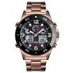 SKMEI 1538 Men's Rose Gold Steel Belt Sports Watch - Large Dial, Multi-Function - 1