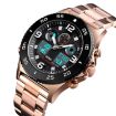 SKMEI 1538 Men's Rose Gold Steel Belt Sports Watch - Large Dial, Multi-Function - 2