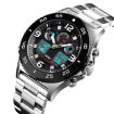 SKMEI 1538 Men's Sports Watch, Large Dial, Silver Steel Belt - 2