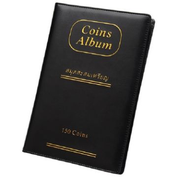 Black PU Leather Russian Coin Album - Holds 150 Coins Collection - 1