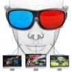 Red Blue Anaglyph 3D Glasses for Games & Movies - Plastic Frame - 5