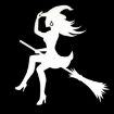 Sexy Witch Fashion Car Sticker Vinyl Decals, 15x14cm Silver Decor - 2