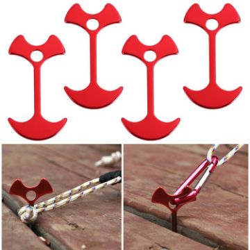 Camping Tent Pegs - 4 PCS Windproof Fishbone Nail Anchor for Outdoor Use - 1