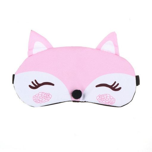 Pink Cute Fox 3D Sleep Mask - Travel Sleeping Cover Ice Mask - 1