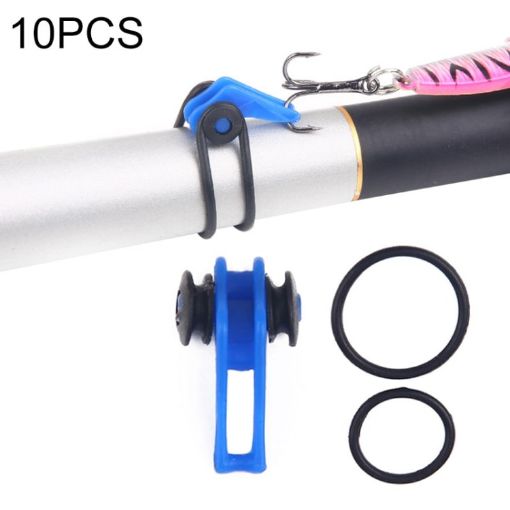 Plastic Fishing Hook Keeper - 10 PCS Bag for Rods & Lures (Blue) - 1