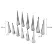 Large Stainless Steel Cone Roll Moulds for Croissants and Pastry (5 PCS) - 2