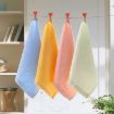 Wood Fiber Small Square Dish Towels 2 PCS - Yellow - 5