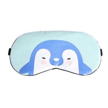 Cute Penguin Sleep Eye Mask - Cartoon Animal Eyeshade Cover (Light Blue) - 1