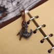Vintage Pirate Anchors PU Leather Spiral Notebook Diary, Size L, Blue - 6