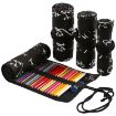 Calligraphy Canvas Roll Pencil Case - 36 Holes Student Pen Bag Pouch - 5