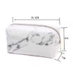 Marble Pattern Pencil Cases - Large Capacity PU Leather Bag (Black) - 3