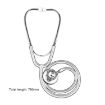 Red Double-Sided Stethoscope Single Tube for Doctors & Nurses, Cardiology - 8