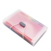 A6 13-Grid Expanding File Folder with Buckle & Lanyard - Multicolor - 1