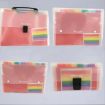 A6 13-Grid Expanding File Folder with Buckle & Lanyard - Multicolor - 5