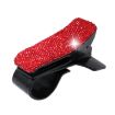 Red Diamond Car Phone Holder - 360 Rotating Dashboard Mobile Mount - 1