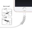 Silicone Data Cable Protective Cover - 4pcs Spiral Style Pink Winder - 4