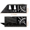 3D Woodworking Stop Gauge Aluminum Alloy Multi-function Angle Ruler - 3