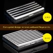 Copper Corrugated Double-Gun Cigarette Case, Holds 16, Silver Finish - 2