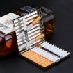 Copper Corrugated Double-Gun Cigarette Case, Holds 16, Silver Finish - 3