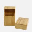 Carbonized Bamboo Creative Wooden Cigarette Case with Magnet Clamshell - 4