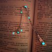 Glowing Luminous Sun Moon Star Metal Bookmark - Ancient Silver Stars - 4