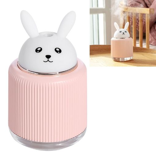 Pink Rabbit Light Pet Humidifier USB Night Light Bedside Lamp Mute - 1