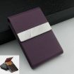 Purple PU Cigarette Pack Business Card Holder Thin Case for Men & Women - 1