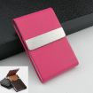 Rose Red PU Cigarette Pack Business Card Holder - Unisex Thin Case - 1