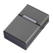 Gray Aluminum Cigar Cigarette Case Tobacco Holder Pocket Box Storage - 3