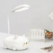 LED Eye Protection Reading Lamp - Cartoon Cat Design, USB Rechargeable, White - 2