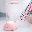LED Eye Protection Reading Lamp - Cartoon Cat Design, USB Rechargeable, White - 5