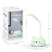 LED Eye Protection Reading Lamp - Cartoon Cat Design, USB Rechargeable, White - 6