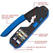 RJ45 Crystal Head 8P6P Network Tool with Wire Stripping & Crimping Pliers - 5