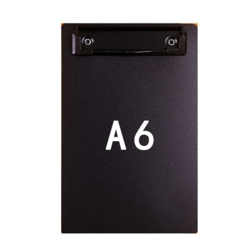 A6 Black File Board Folder - Student Writing & Menu Paper Clip Holder - 1