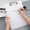 A6 Black File Board Folder - Student Writing & Menu Paper Clip Holder - 5
