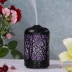 Black Metal Tree Air Humidifier & Essential Oil Diffuser with LED Lamp, EU Plug - 1