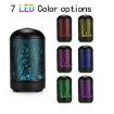 Black Metal Tree Air Humidifier & Essential Oil Diffuser with LED Lamp, EU Plug - 3