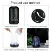 Black Metal Tree Air Humidifier & Essential Oil Diffuser with LED Lamp, EU Plug - 4