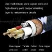 0.3m Guitar Cable 6.35mm TS Elbow Head Oxygen-Free Copper Core 2-Core - 6