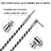 0.3m Guitar Cable 6.35mm TS Straight + Elbow Oxygen-Free Copper Core - 3
