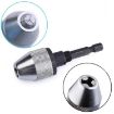 Hex Shank Mini Drill Chuck 0.8-8mm Three Jaw Power Tool Black Model A - 4